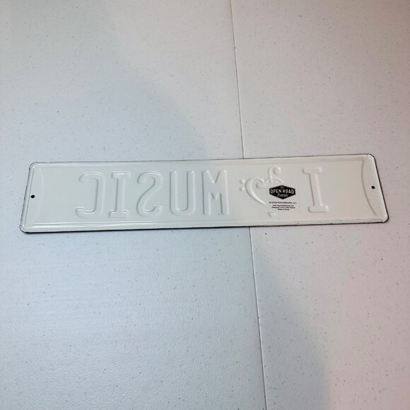 I Love Music Retro Vintage Look Metal Sign Wall Art Home Decor Raised Letters - Picture 4 of 9